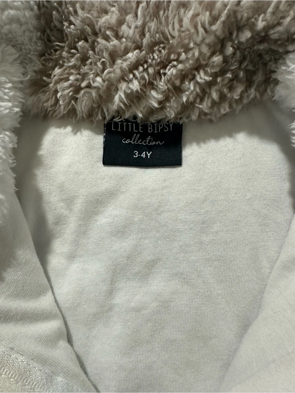 Little Bipsy Cream & Tan Sherpa-pull over